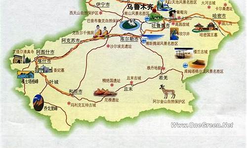 新疆旅游景点分布图_新疆旅游景点分布图高清版大地图