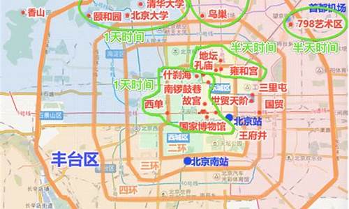 北京景点地图分布图_北京景点地图分布图手绘